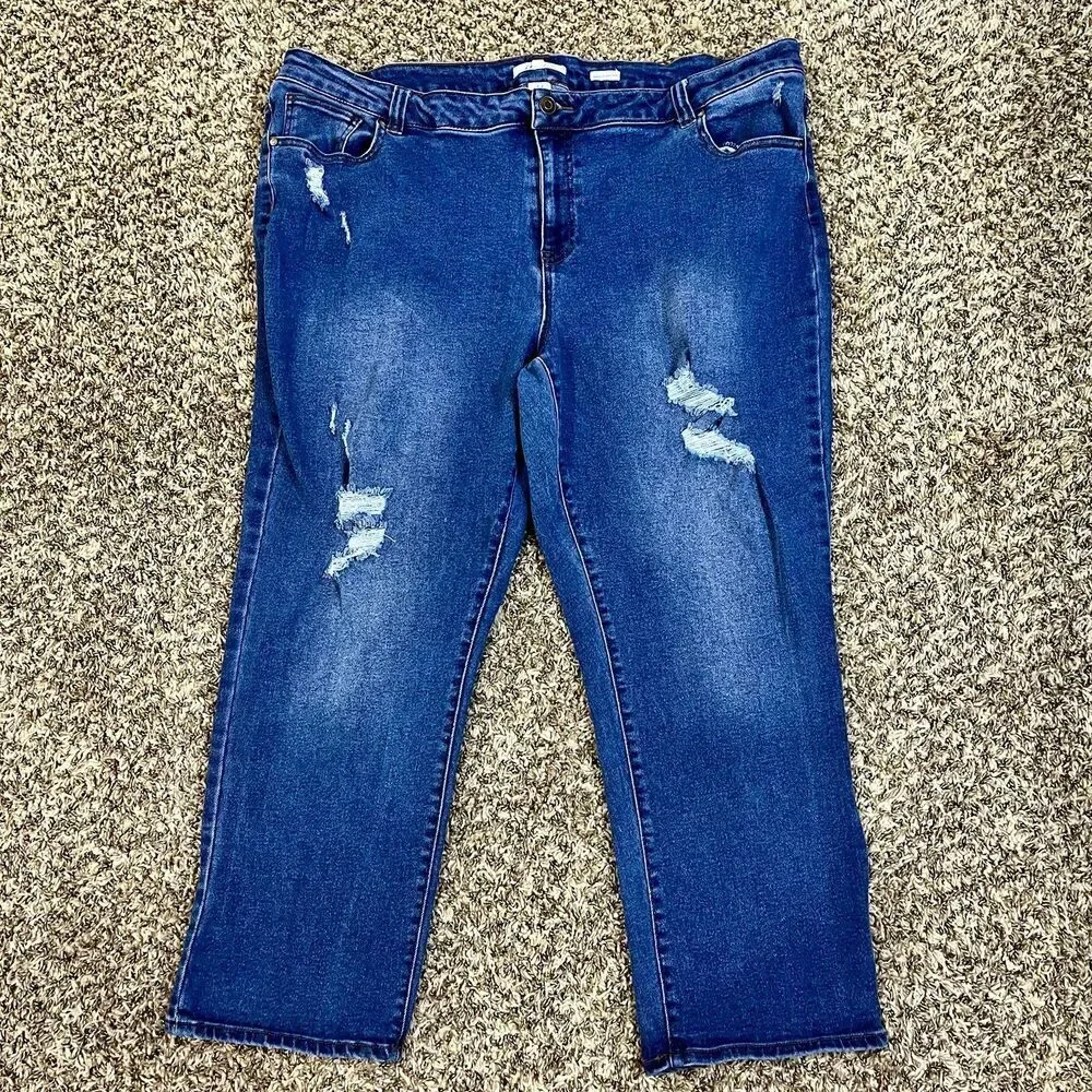 A Beautiful Soul (Arula) Straight Leg Distressed Jeans size 22